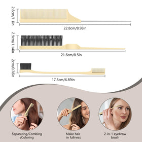 Pin Tail Comb from HEZ Curl Defining Brush Set