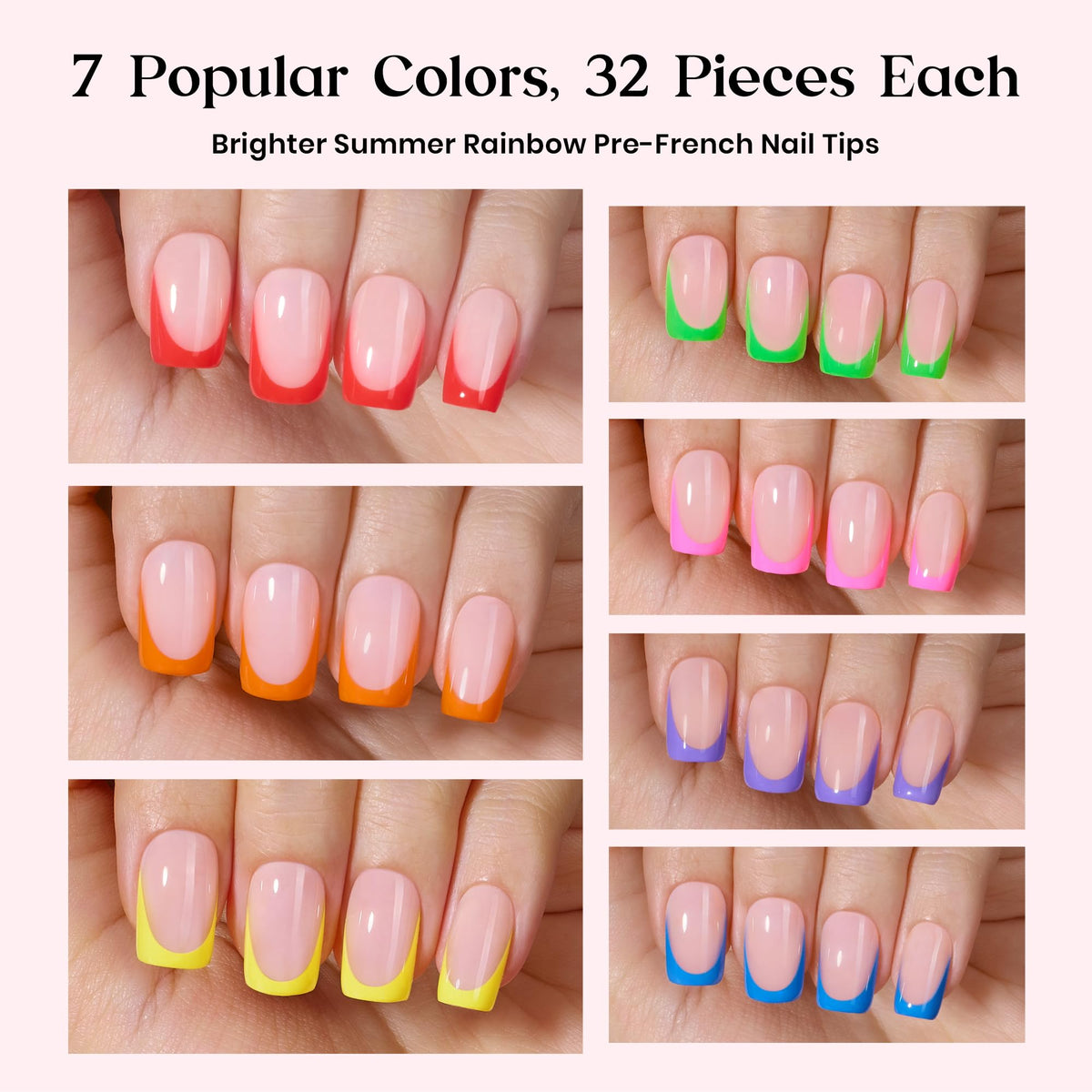 pink beetles press on nails displayed on a white background