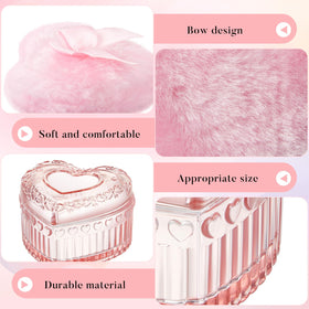 Pink dusting powder container made of crystal glass