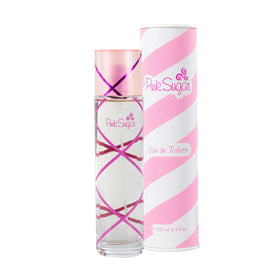 Pink Sugar Eau de Toilette 3.4 Fl. Oz. front view with pink and white packaging