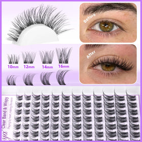 Pink tweezers included in Geeneiya lash clusters kit