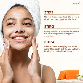 PIPIHUA Kojic Acid Soap with turmeric and hyaluronic acid