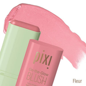Pixi On-the-Glow Blush in Fleur applied on skin