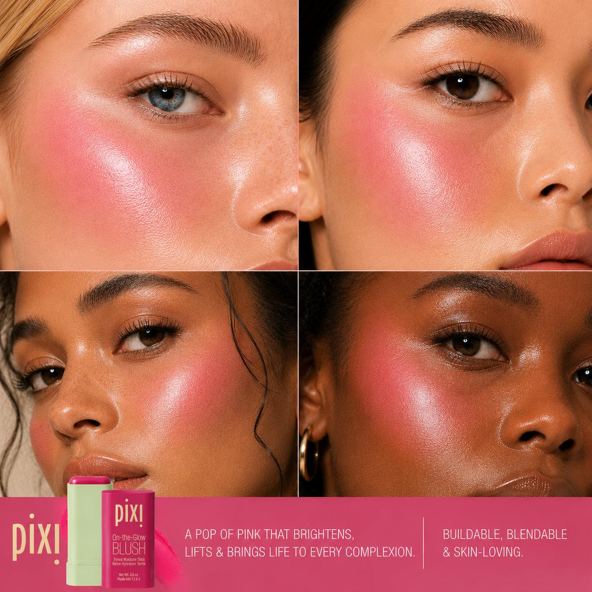 Pixi ON-THE-GLOW Cream Blush Stick Ruby packaging
