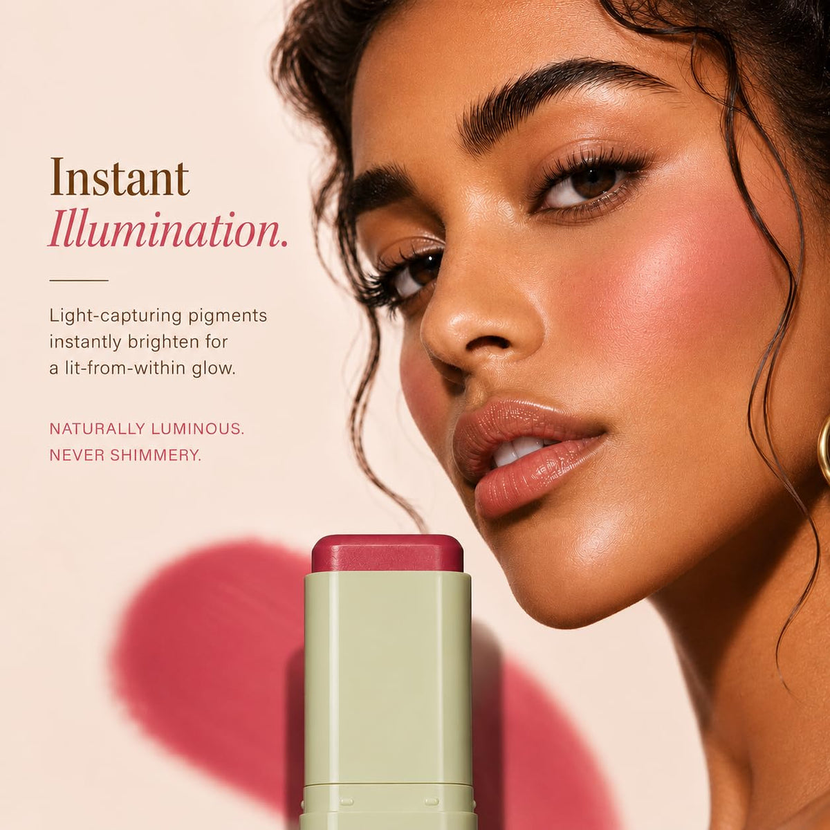 Pixi ON-THE-GLOW Cream Blush Stick Ruby with fruit extracts