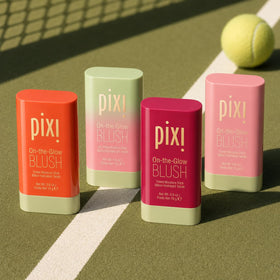 Pixi ON-THE-GLOW Cream Blush Stick swatch on skin
