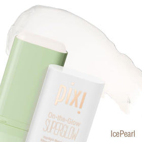 Pixi On-the-Glow SuperGlow in IcePearl applied on skin