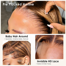 Pizazz 13x4 Ombre Highlight Lace Front Wig back view