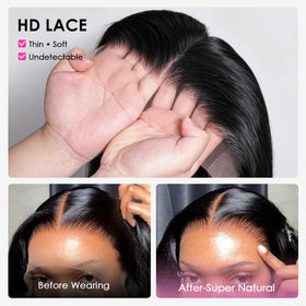 Pizazz 13x6 HD Lace Front Wig with adjustable straps and combs