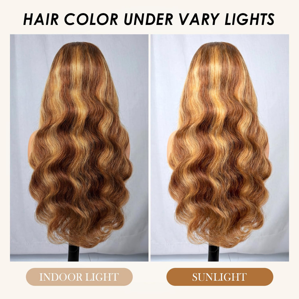 Pizazz Honey Blonde Lace Front Wig back view with full thickness