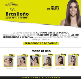PLACENTA LIFE KERATIMASK Brazilian Straightening Kit contents with bottles