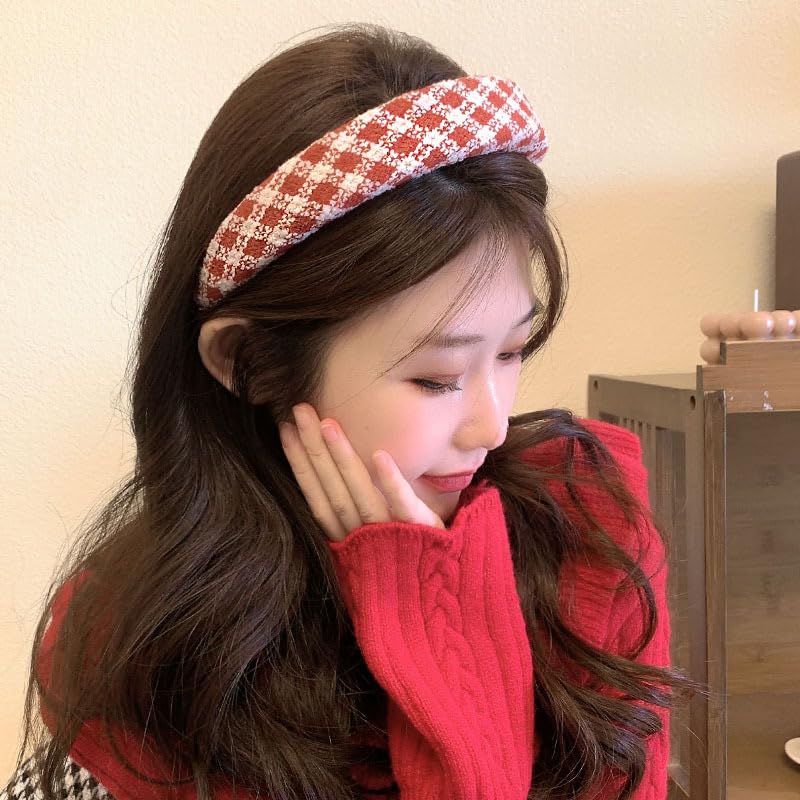 Plain red headband from DOXISHRUKY collection