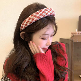 Plain red headband from DOXISHRUKY collection