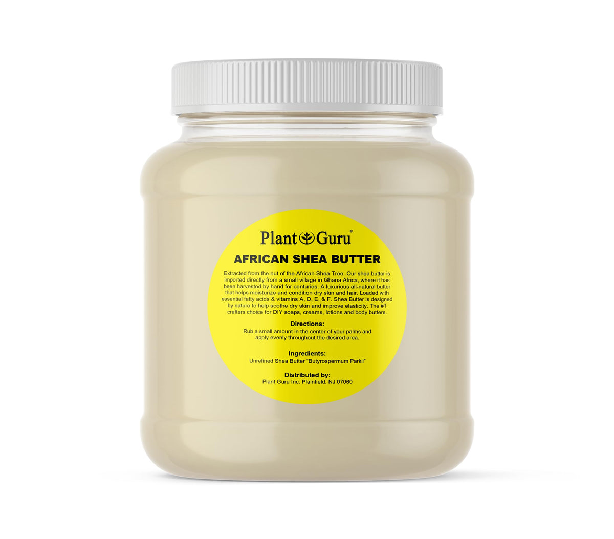 Plant Guru Raw African Shea Butter 3 lbs front view
