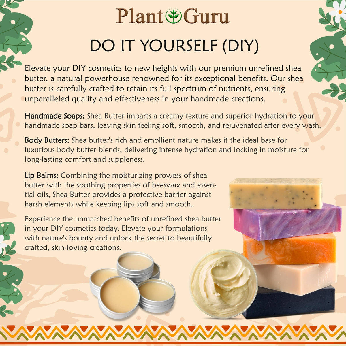 Plant Guru Raw African Shea Butter with natural ingredients