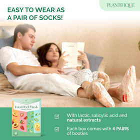 PLANTIFIQUE Foot Peeling Mask being used on feet