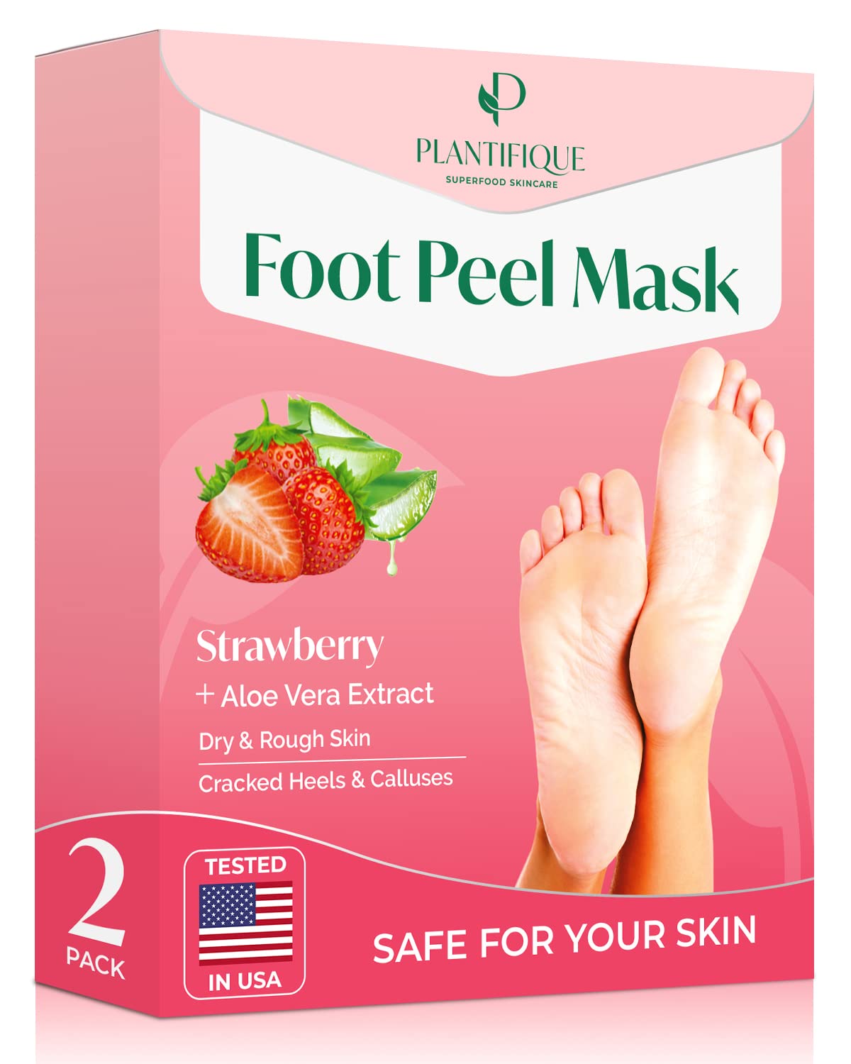 PLANTIFIQUE Foot Peeling Mask packaging front view