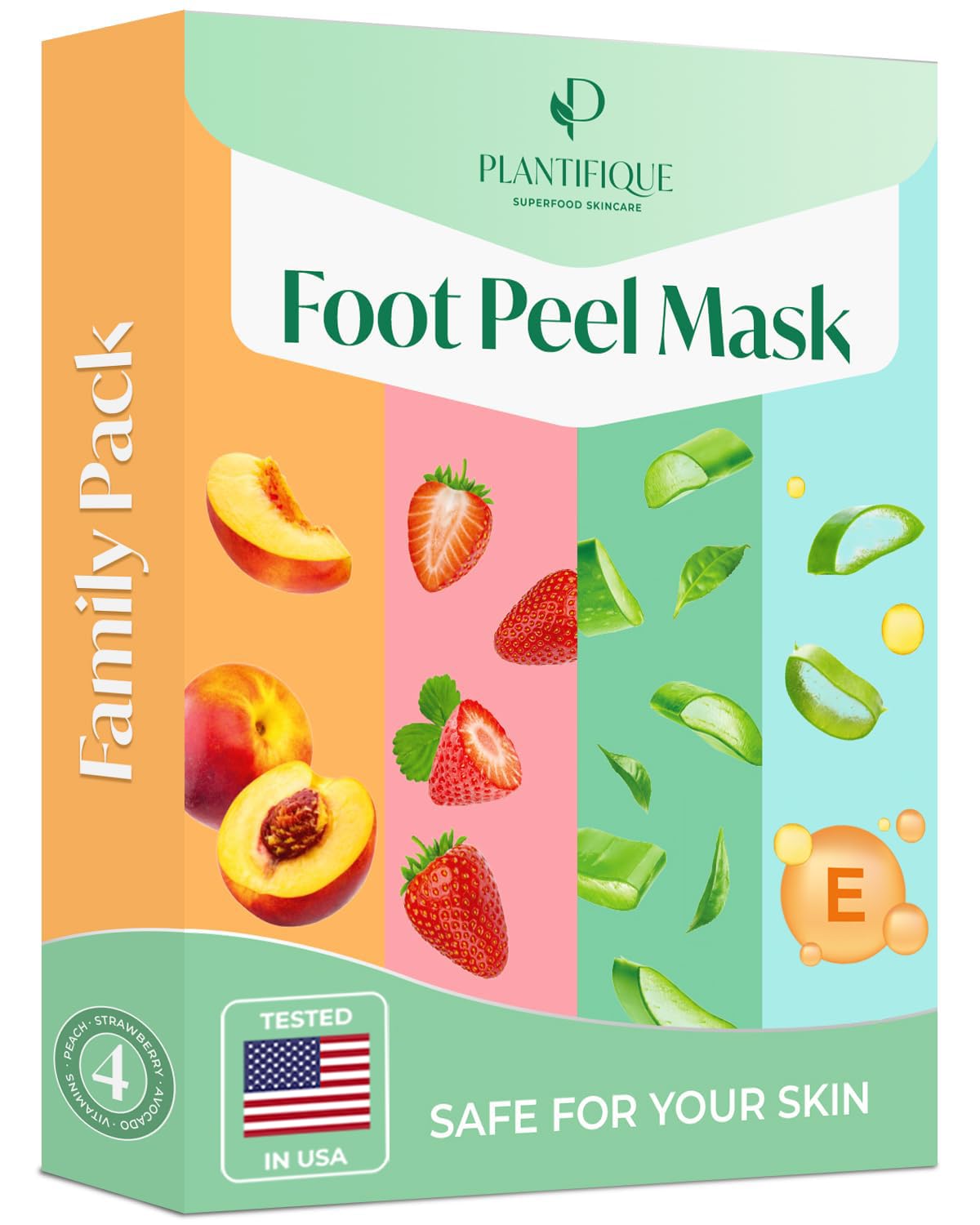 PLANTIFIQUE Foot Peeling Mask packaging front view
