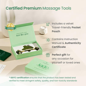 PLANTIFIQUE Jade Face Roller with oil bottle