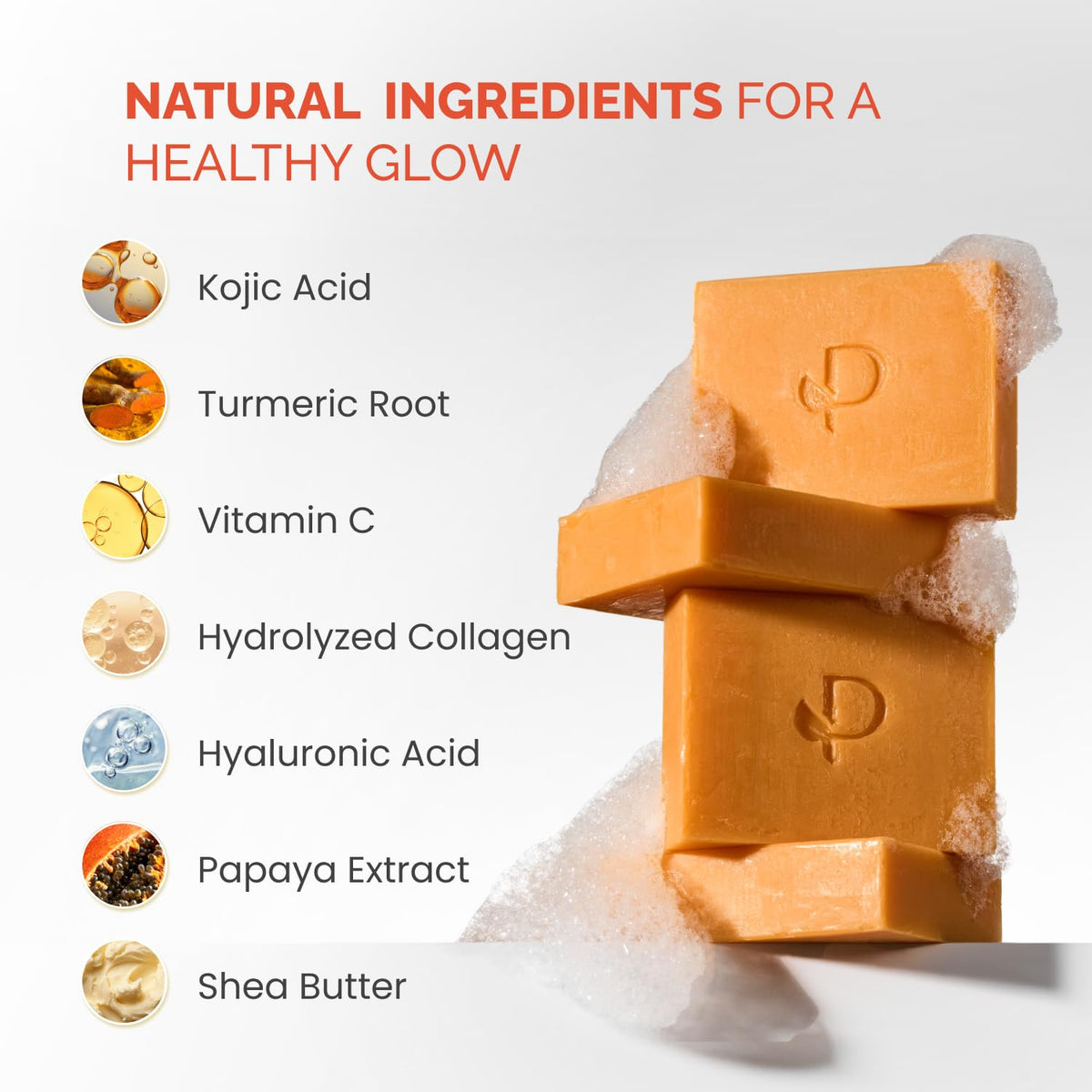 PLANTIFIQUE Kojic Acid & Turmeric Soap with mesh bag