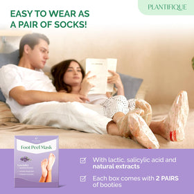 PLANTIFIQUE Lavender Foot Peeling Mask before and after results