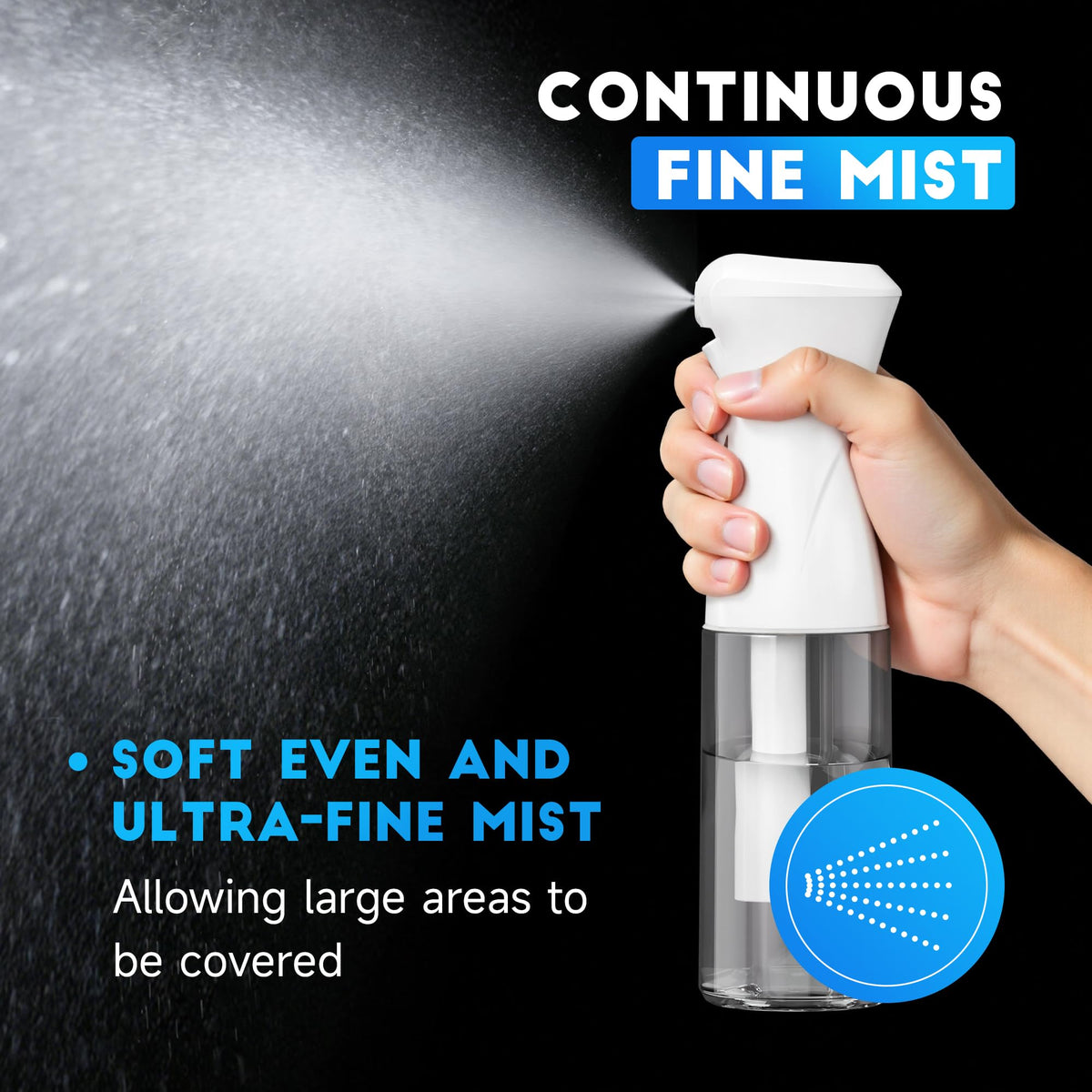 Plaode Continuous Spray Bottle 10.1 oz side view