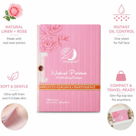 PleasingCare Large Face Oil Blotting Sheets dispenser with one sheet visible