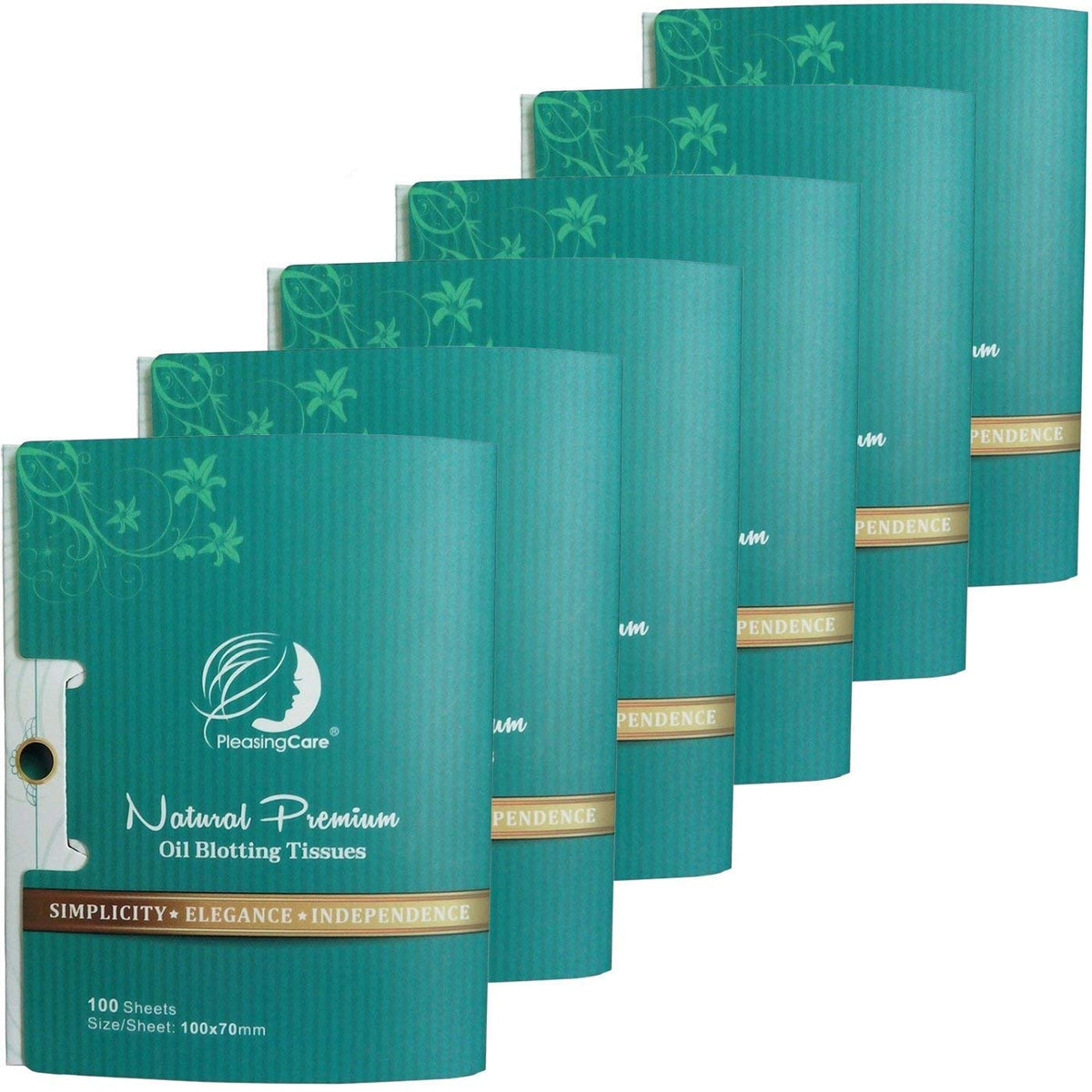 PleasingCare Large Face Oil Blotting Sheets front view packaging