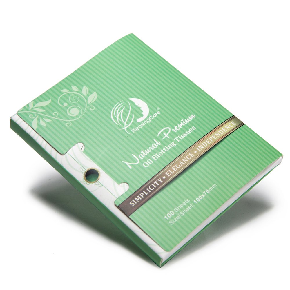 PleasingCare Oil Blotting Sheets dispenser with one sheet