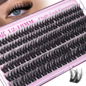 Pleell Fluffy Lash Clusters front view with packaging