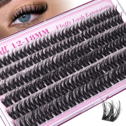 Pleell Fluffy Lash Clusters front view with packaging