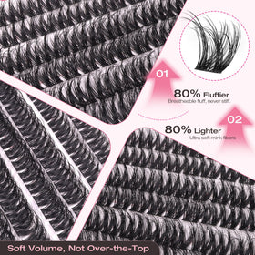 Pleell Fluffy Lash Clusters with applicator tool