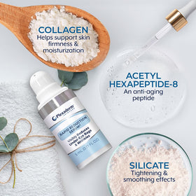 Plexaderm Eye Serum Pump application on skin