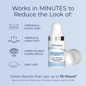 Plexaderm Eye Serum Pump packaging with instructions