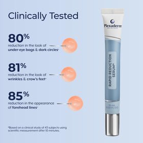Plexaderm Rapid Reduction Serum with application instructions