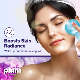 Plum Beauty Cooling Globes being used on a woman's face