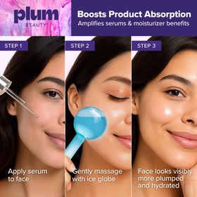 Plum Beauty Cooling Globes demonstrating their cooling effect