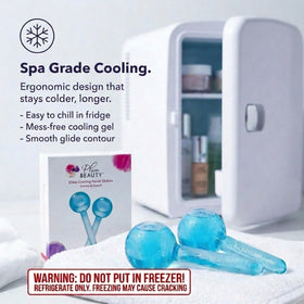 Plum Beauty Cooling Globes in packaging with clear instructions