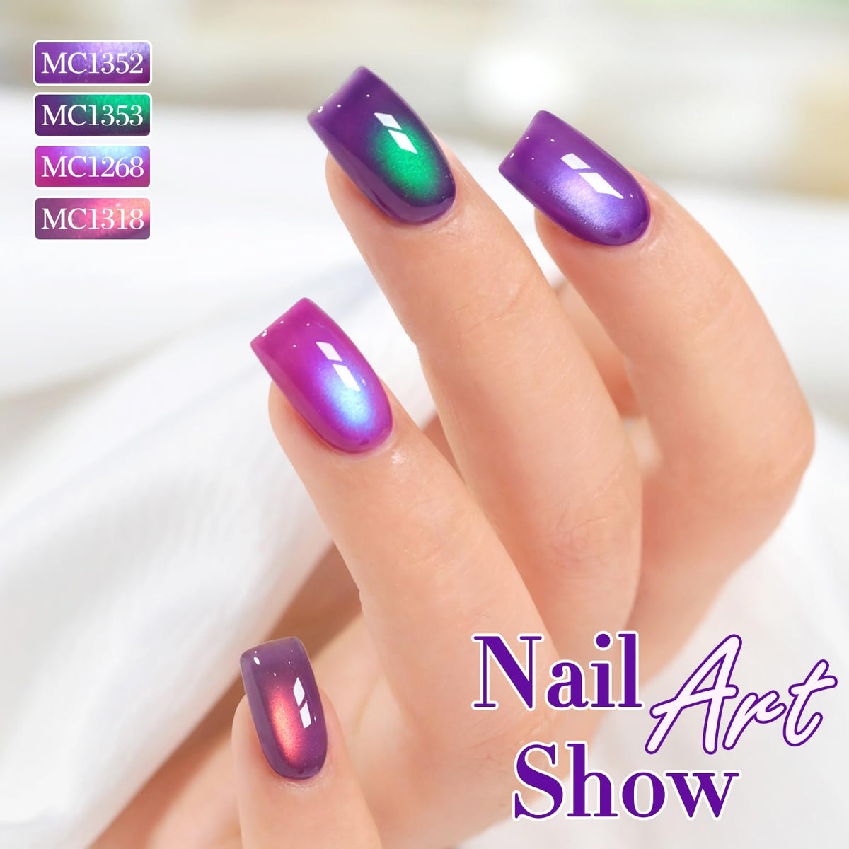 Plum Magenta Cat Eye Gel Polish from Double Rhythm