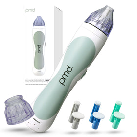 PMD Beauty Personal Microderm Classic grey model front view