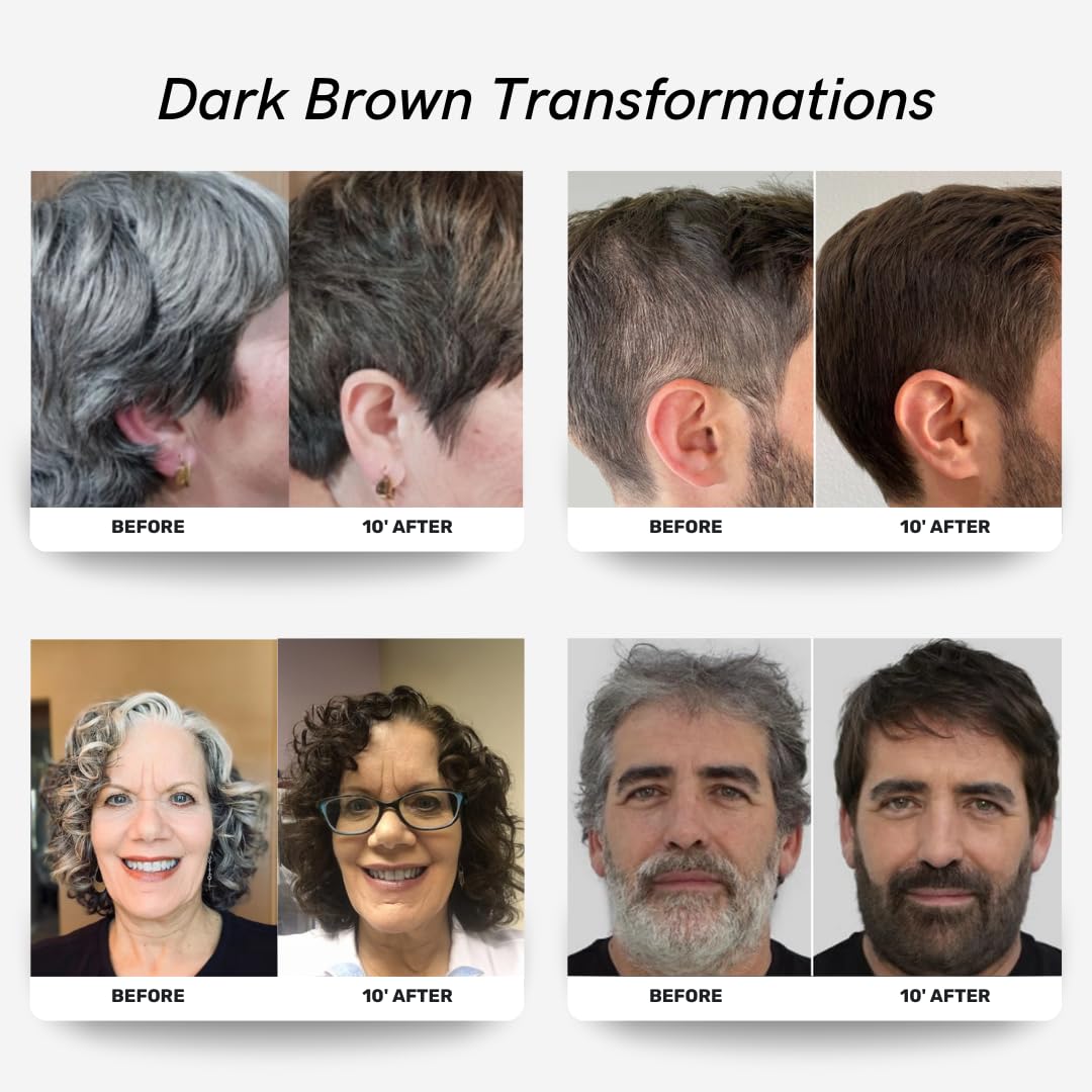 POLAR HAIR CARE Dark Brown Hair Dye Shampoo back view
