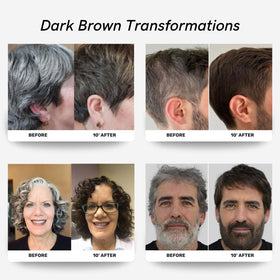 POLAR HAIR CARE Dark Brown Hair Dye Shampoo back view
