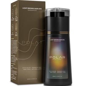 POLAR HAIR CARE Light Brown Hair Dye Shampoo front view