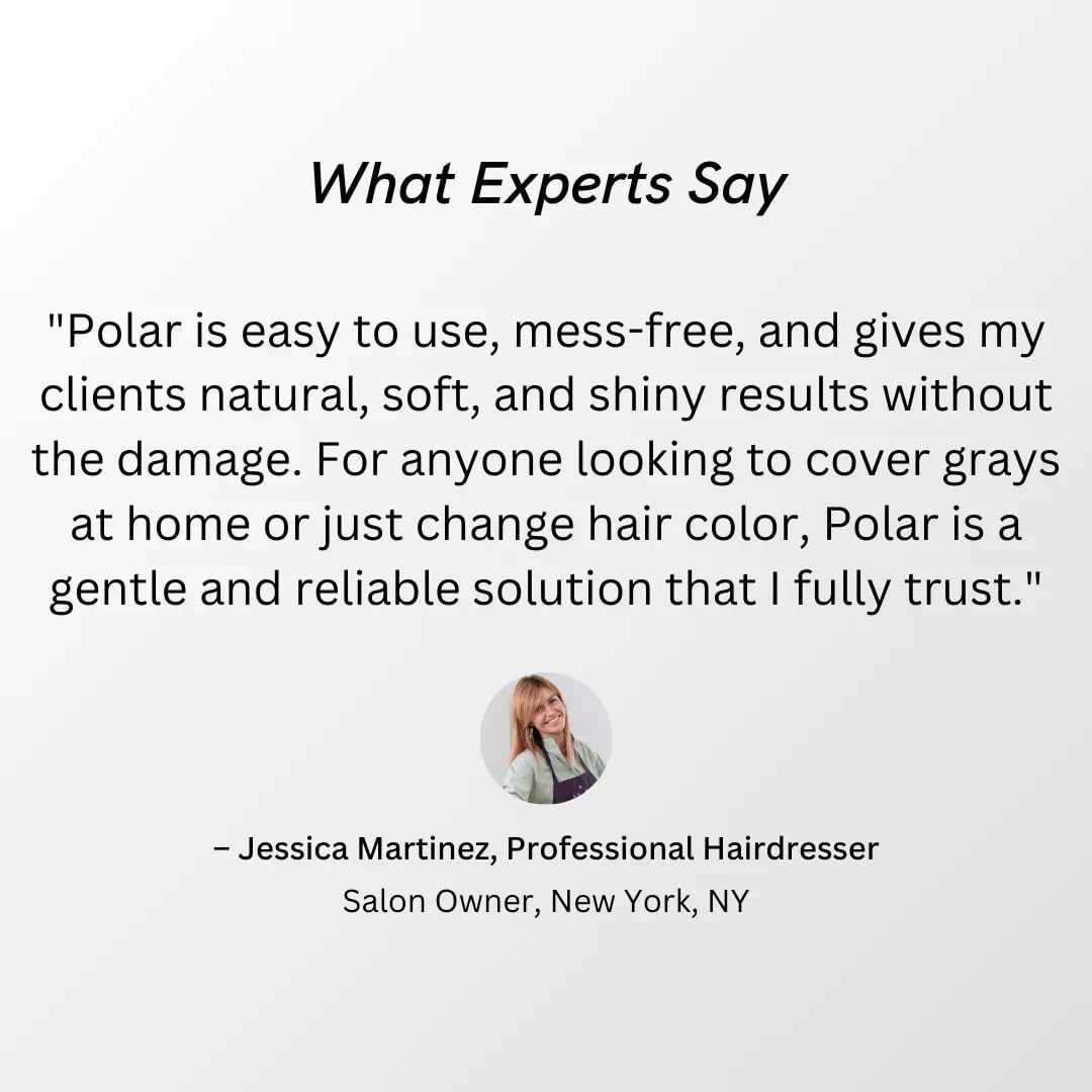 POLAR HAIR CARE Light Brown Hair Dye Shampoo packaging details