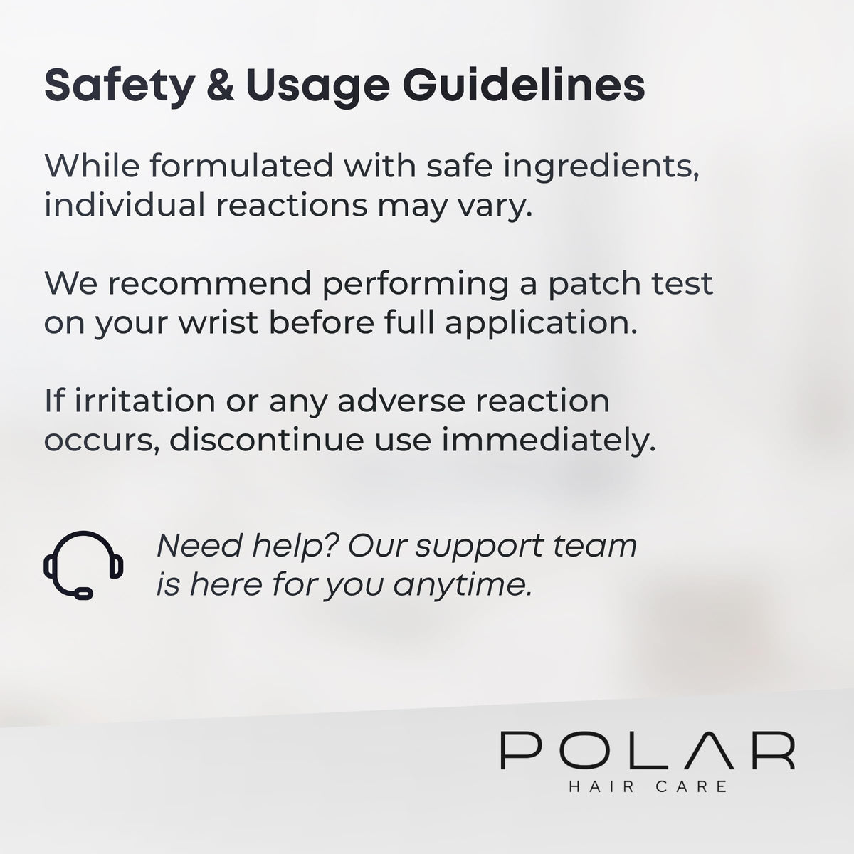 POLAR HAIR CARE Light Brown Hair Dye Shampoo with hair after application