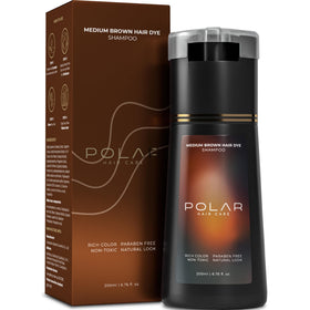 POLAR HAIR CARE Medium Brown Hair Dye Shampoo front view