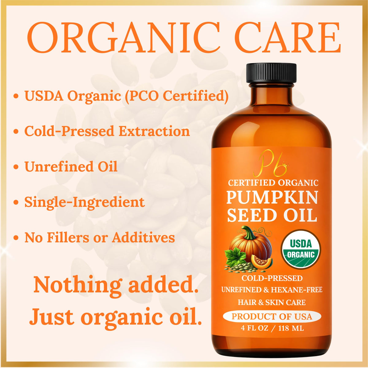 Pomberries Pumpkin Seed Oil on a wooden surface