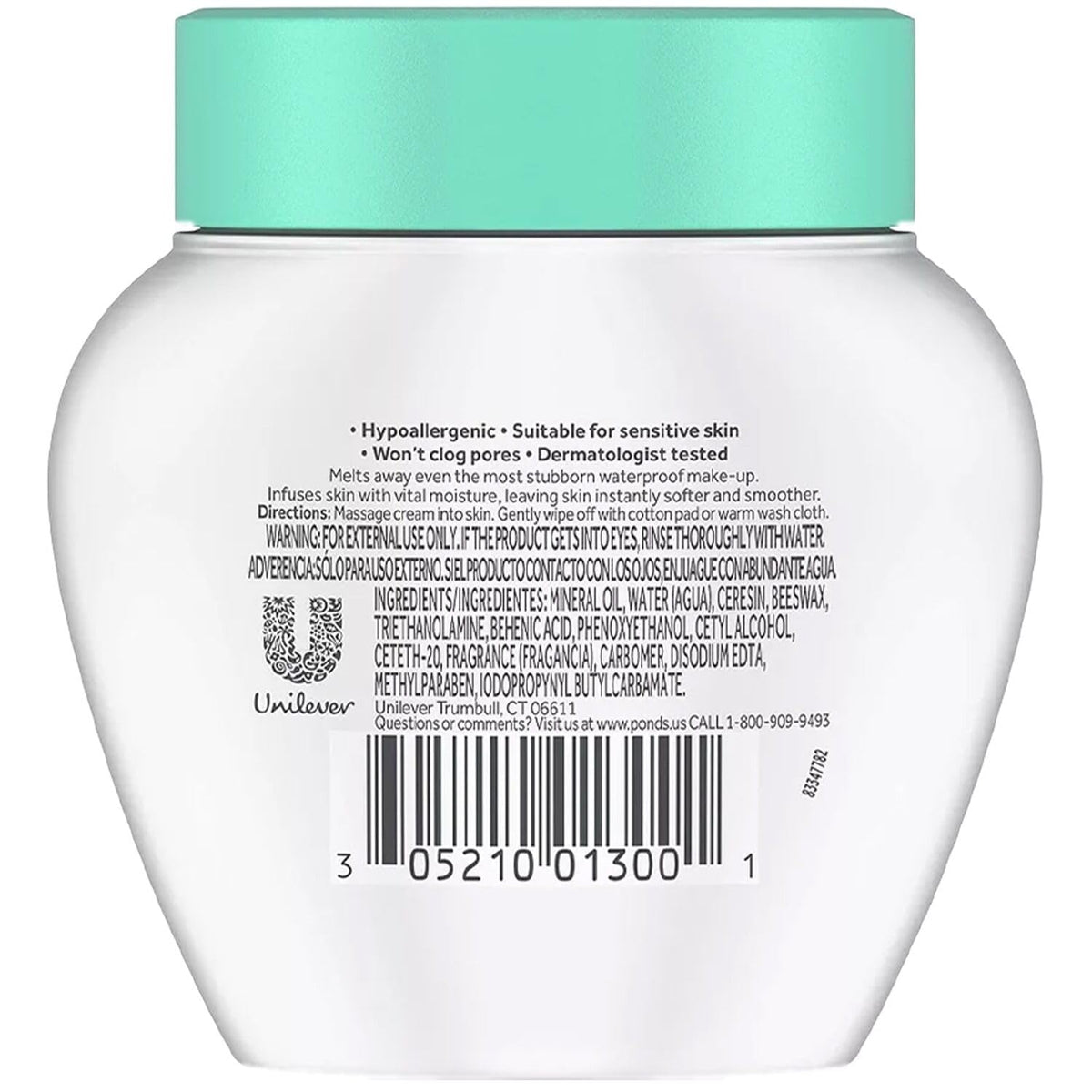 POND'S Cold Cream Make-Up Remover packaging side view