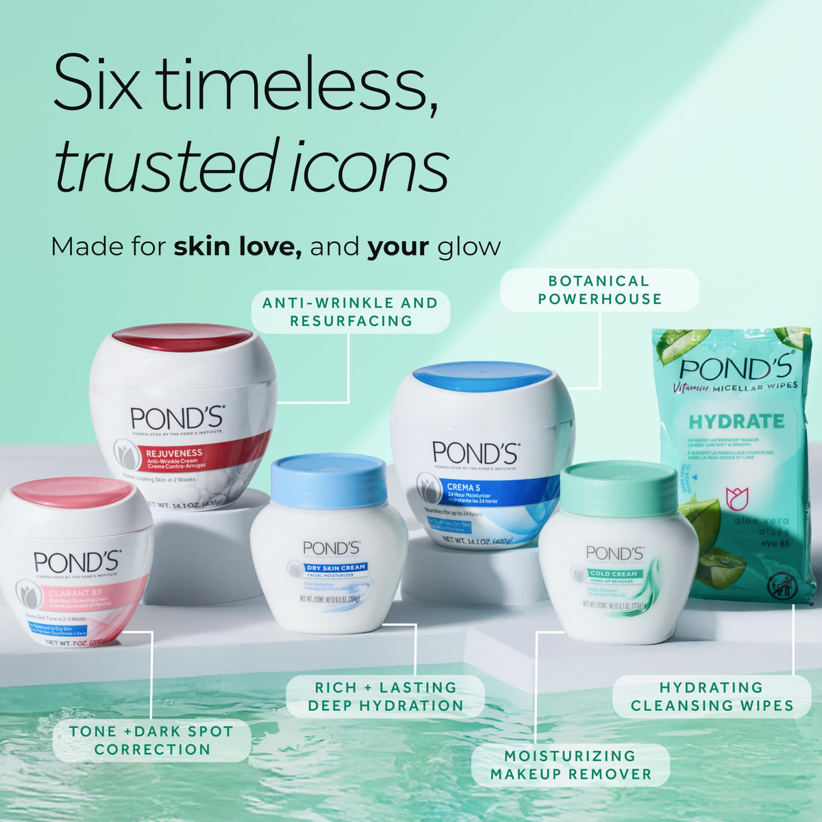 POND'S Dry Skin Cream 10.1 oz back view