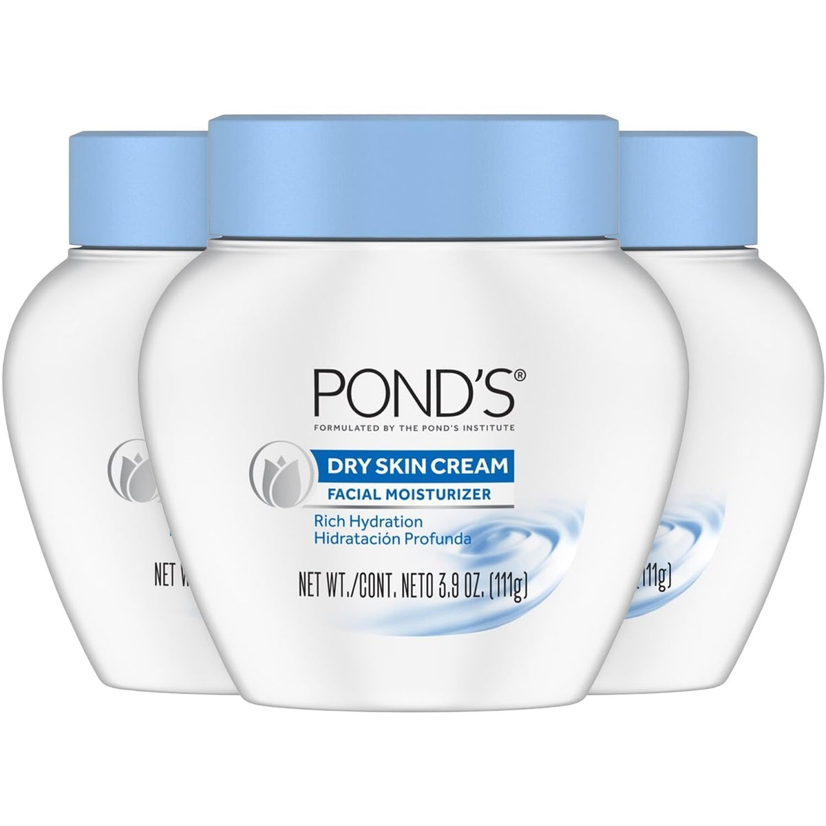 POND'S Dry Skin Cream 3-Pack front view with jars